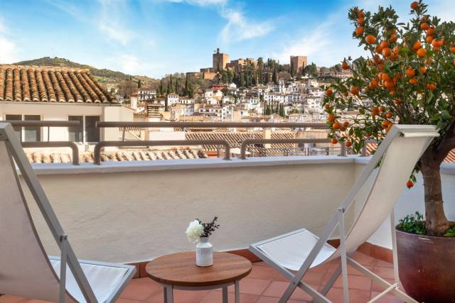 Quarto premium com terraço