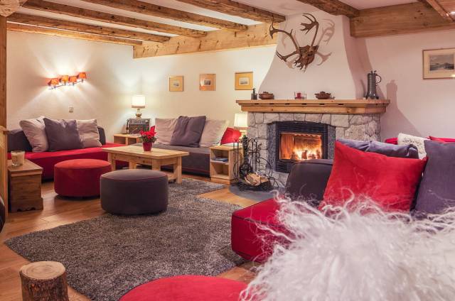 Sala de estar com lareira